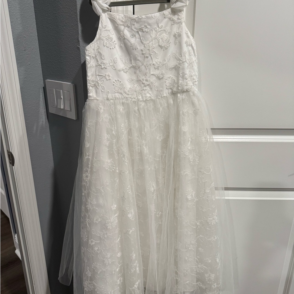 Elegant White Kids Dress